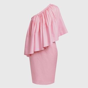 SOLACE LONDON
Layci One-shoulder Ruffled Knee Length Dress